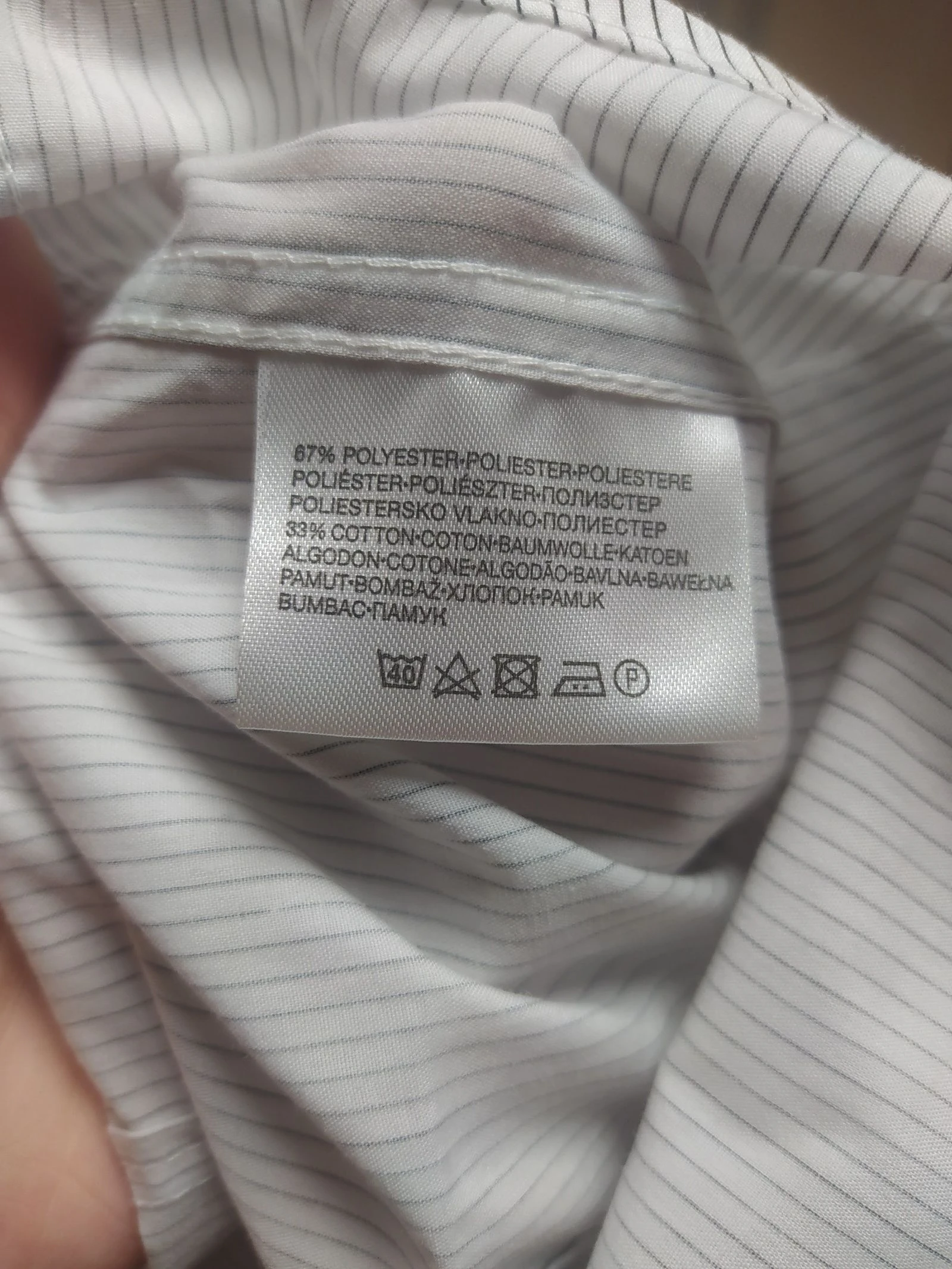 Short-sleeved striped Clockhouse shirt – Size M – photo 6